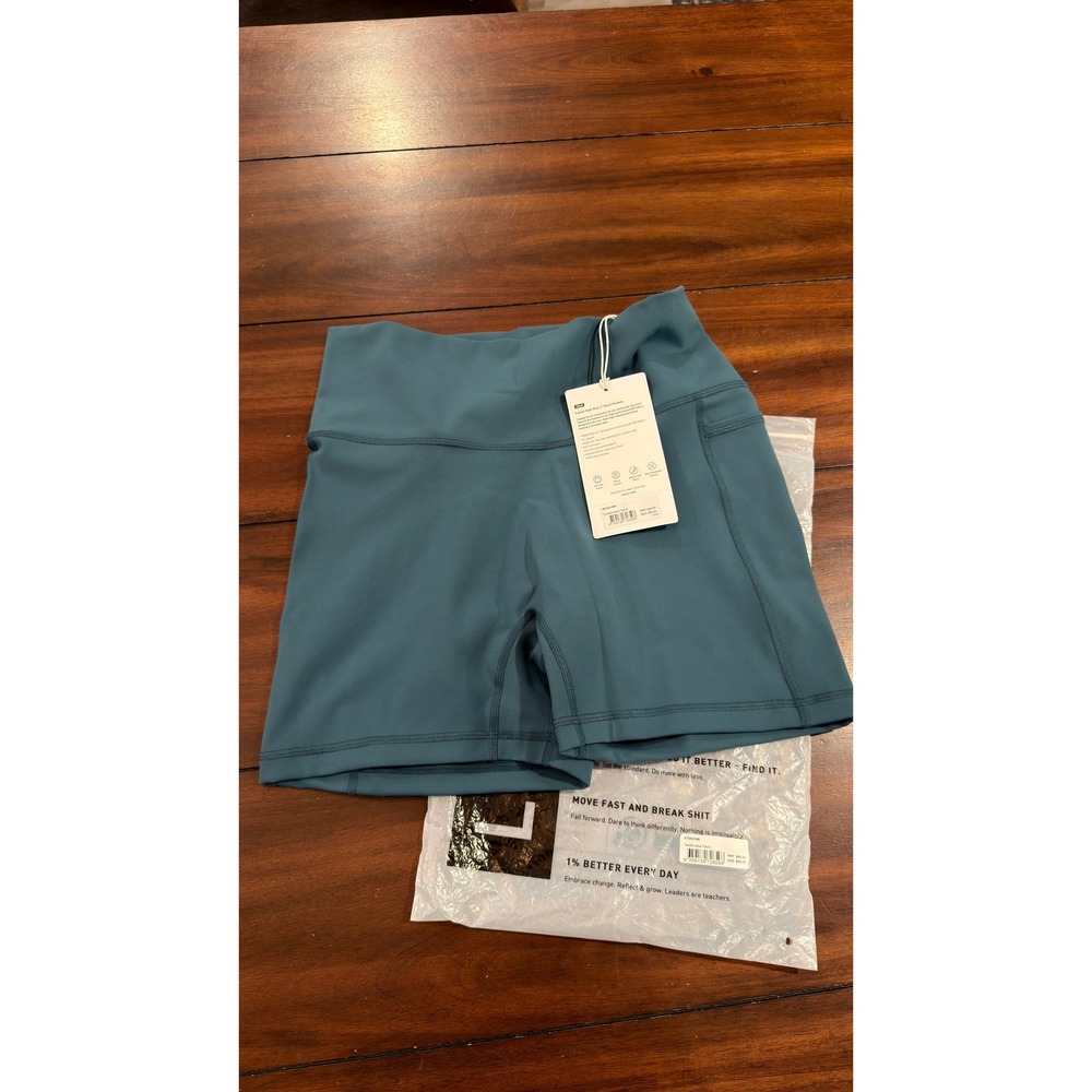 LSKD Fusion High-Rise 4 Inch Short Pockets Transformative Teal XL NEW NWT